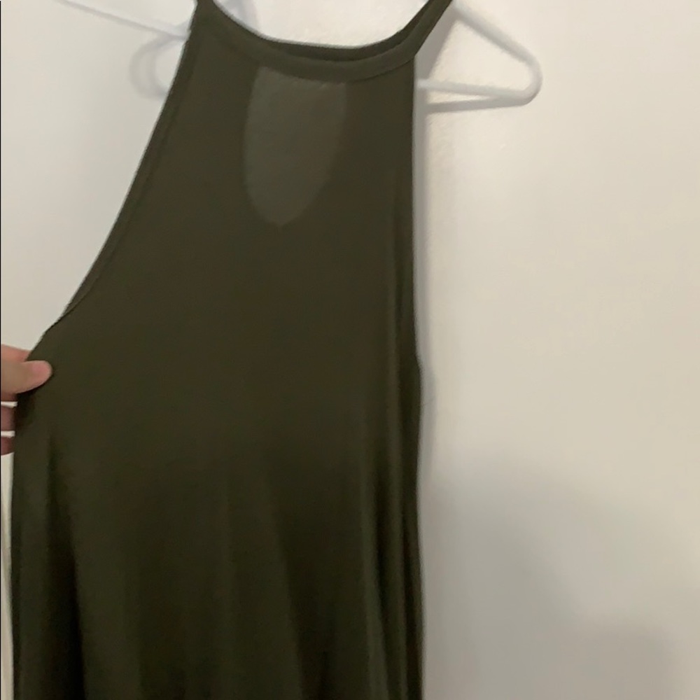 cute olive green tanktop